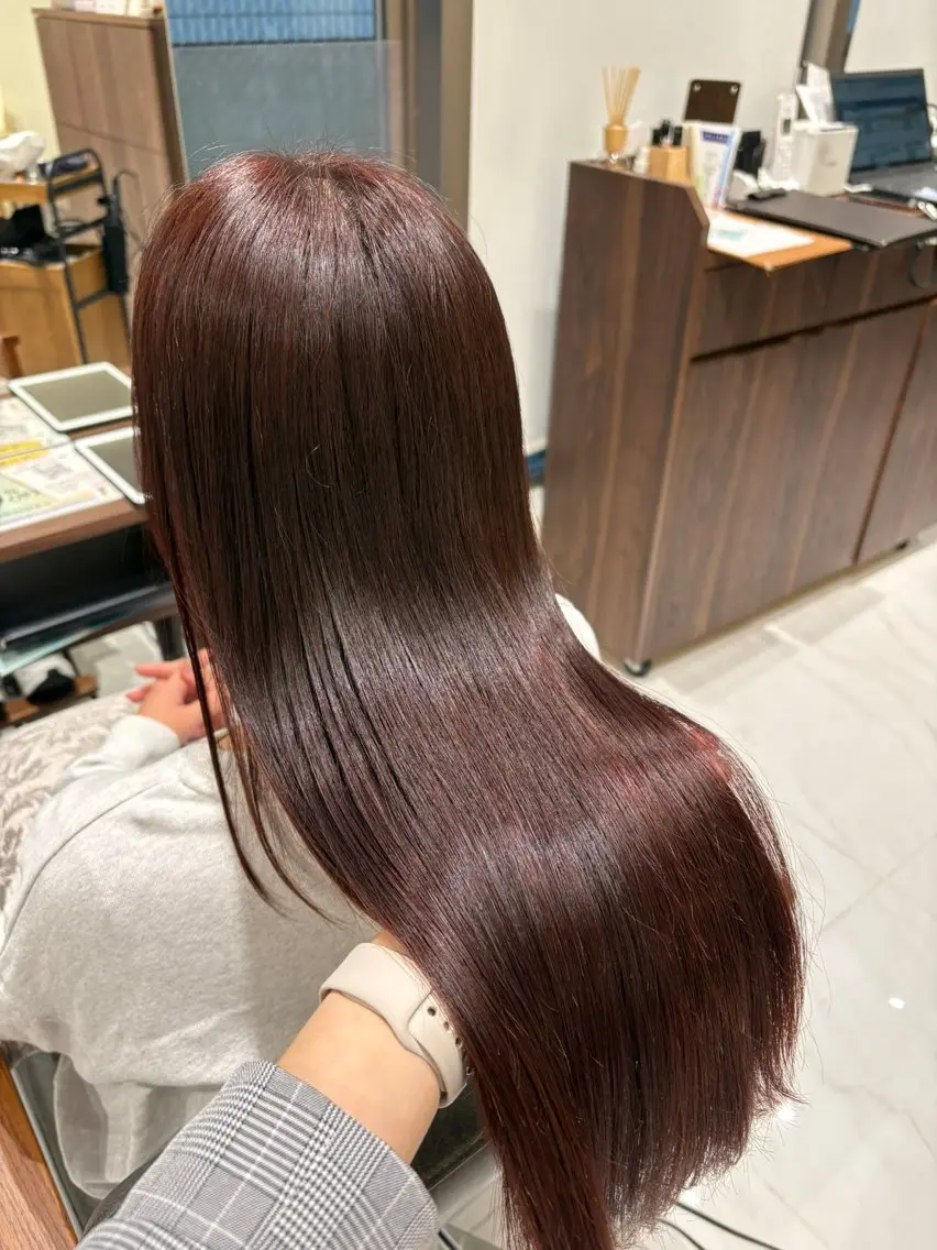 ミディアム カラー ヘアカラー 艶カラー🩵中久保 舞優🩵のヘアスタイル