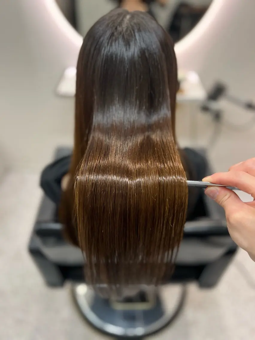ロング カット 縮毛矯正 トリートメント 髪質改善 ヒデのヘアスタイル