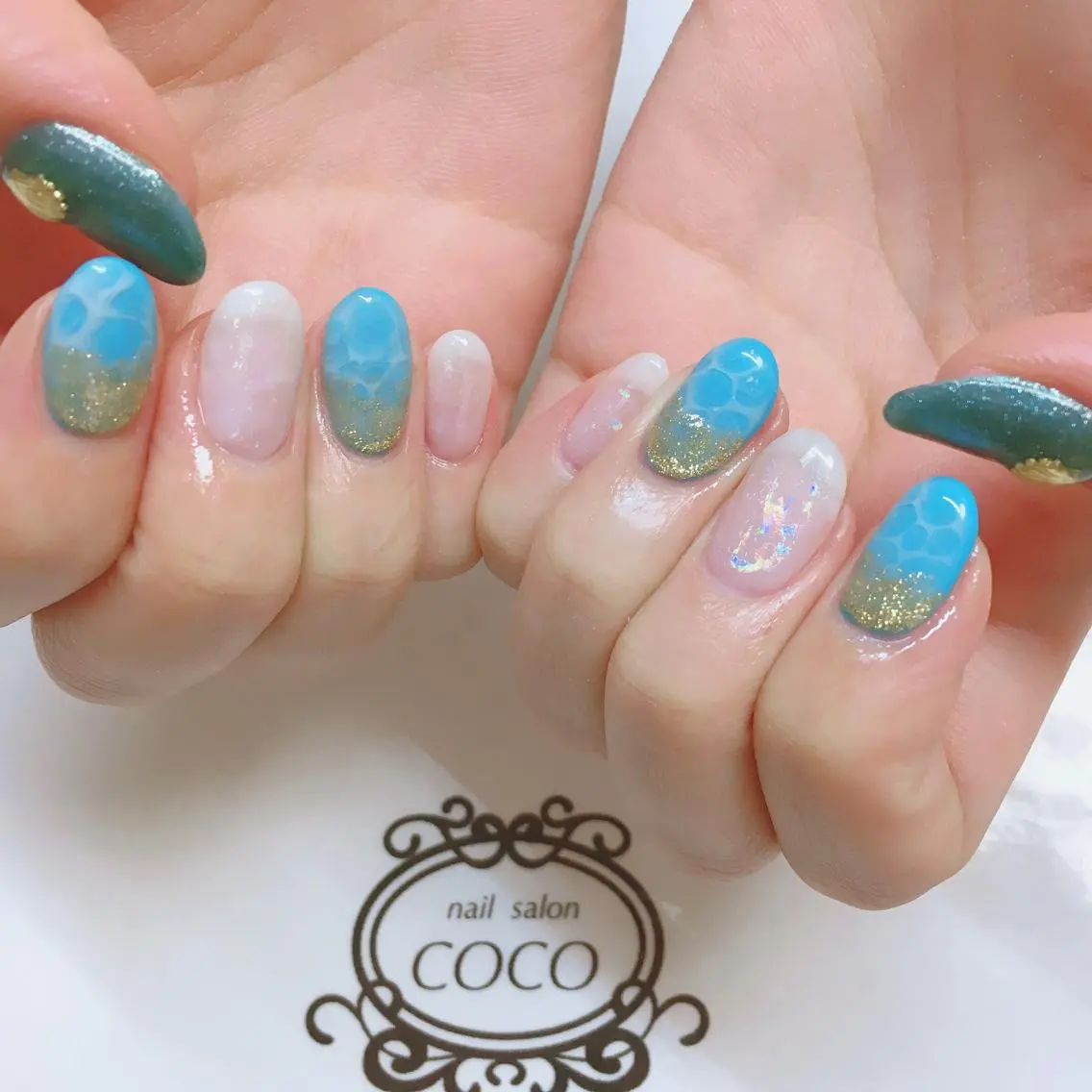 セミロング カラー パーマ ヘアアレンジ キッズ ネイル マツエク・マツパ nail Berunaのネイルデザイン