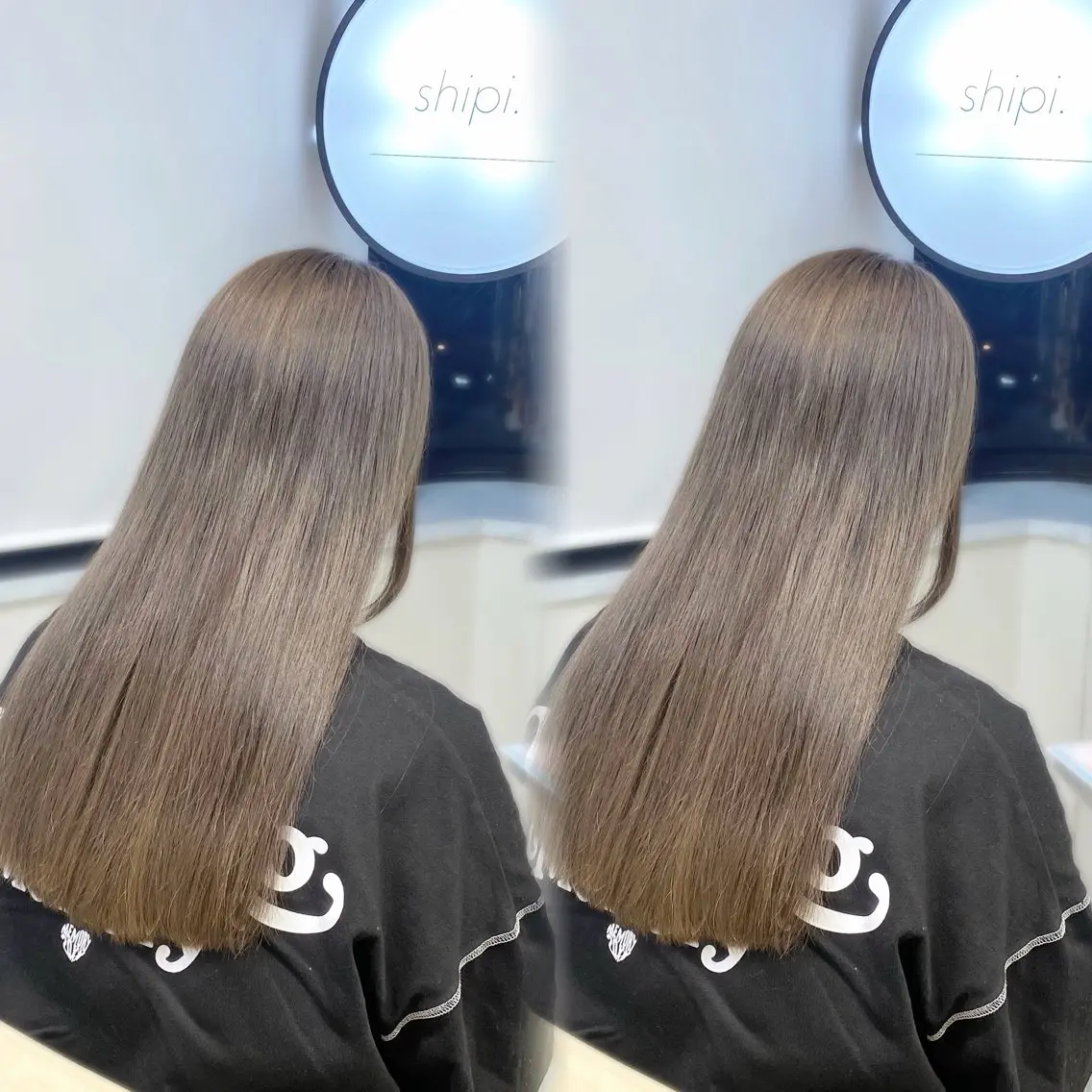 カラー ブリーチ グレージュ 梅田ハイトーンカラー / ibuのヘアスタイル
