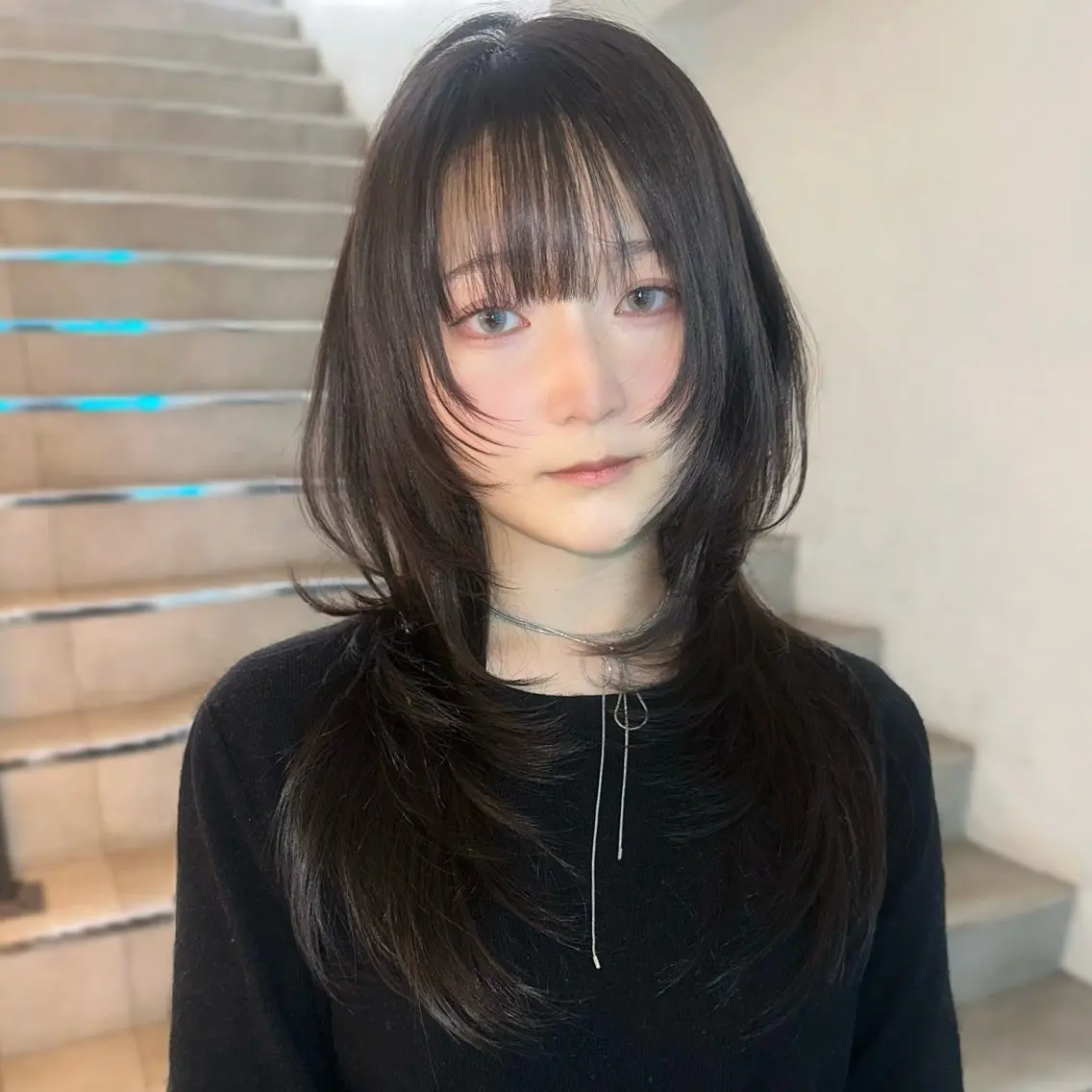 ロング カット 韓国レイヤー特化 ／ミクのヘアスタイル