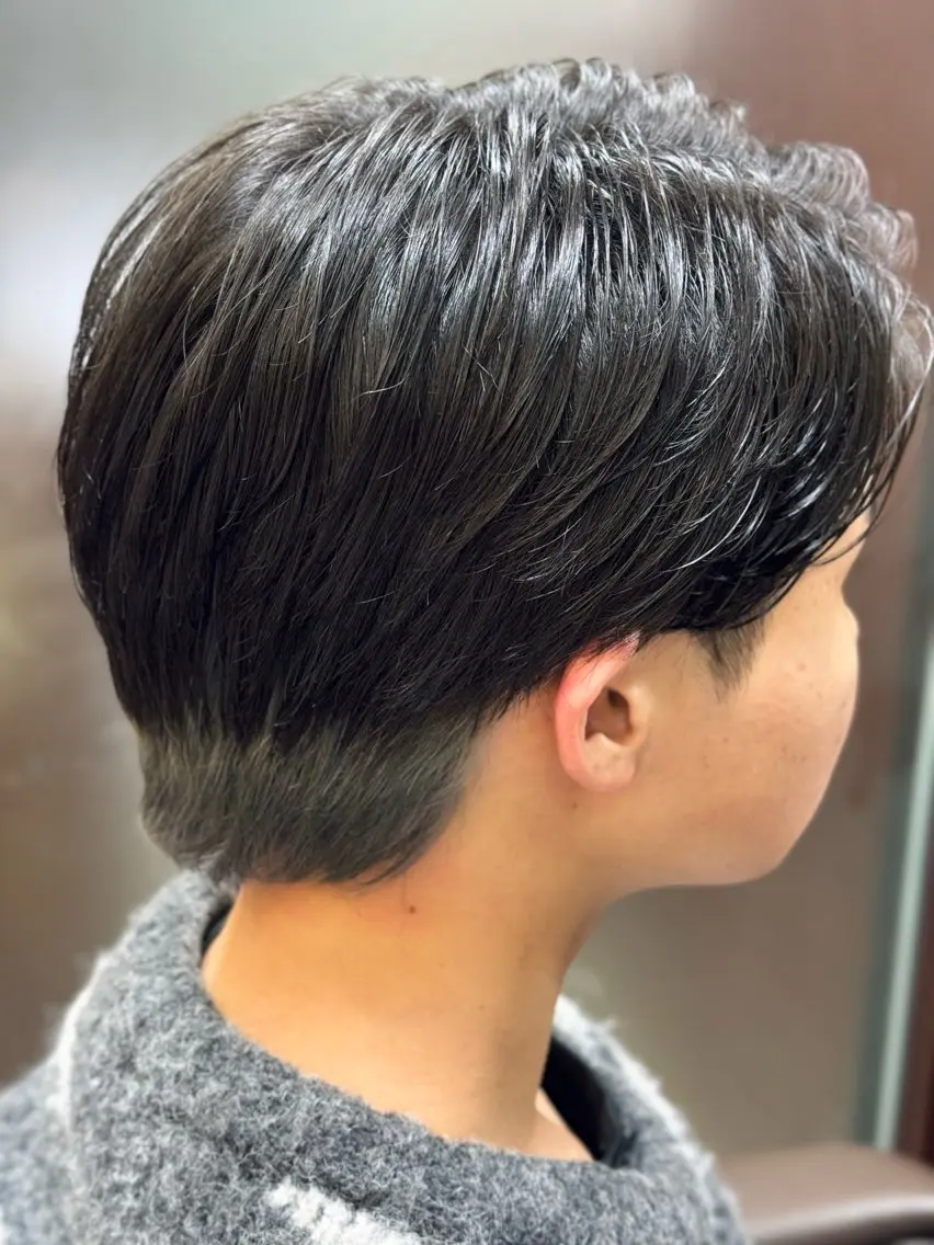 ショート カラー ヘアアレンジ メンズ カット ヘッドスパ ヘアセット 牧野 滉平のヘアスタイル