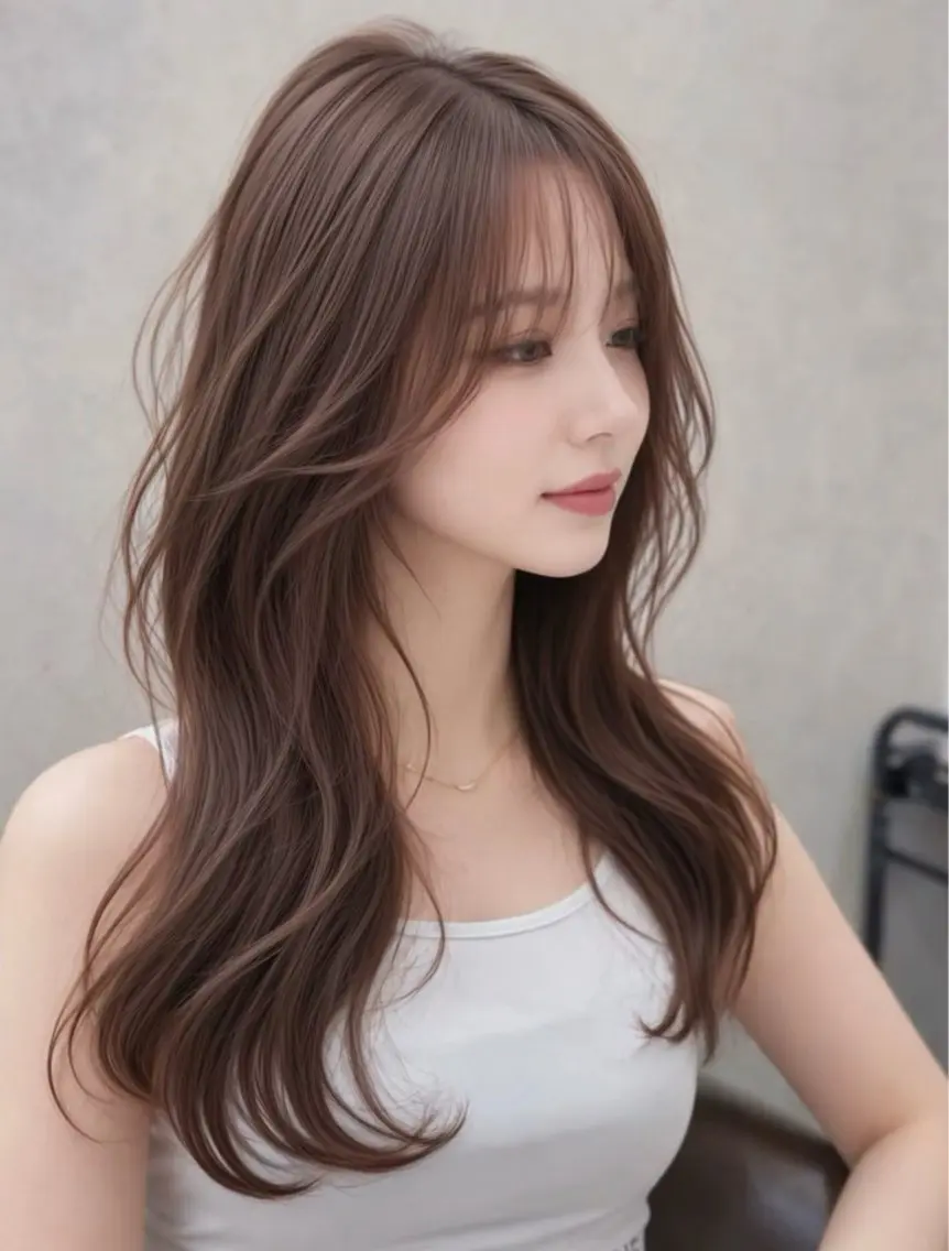 ロング カラー カット ヘアカラー トリートメント レイヤーダブルカラー KYONのヘアスタイル