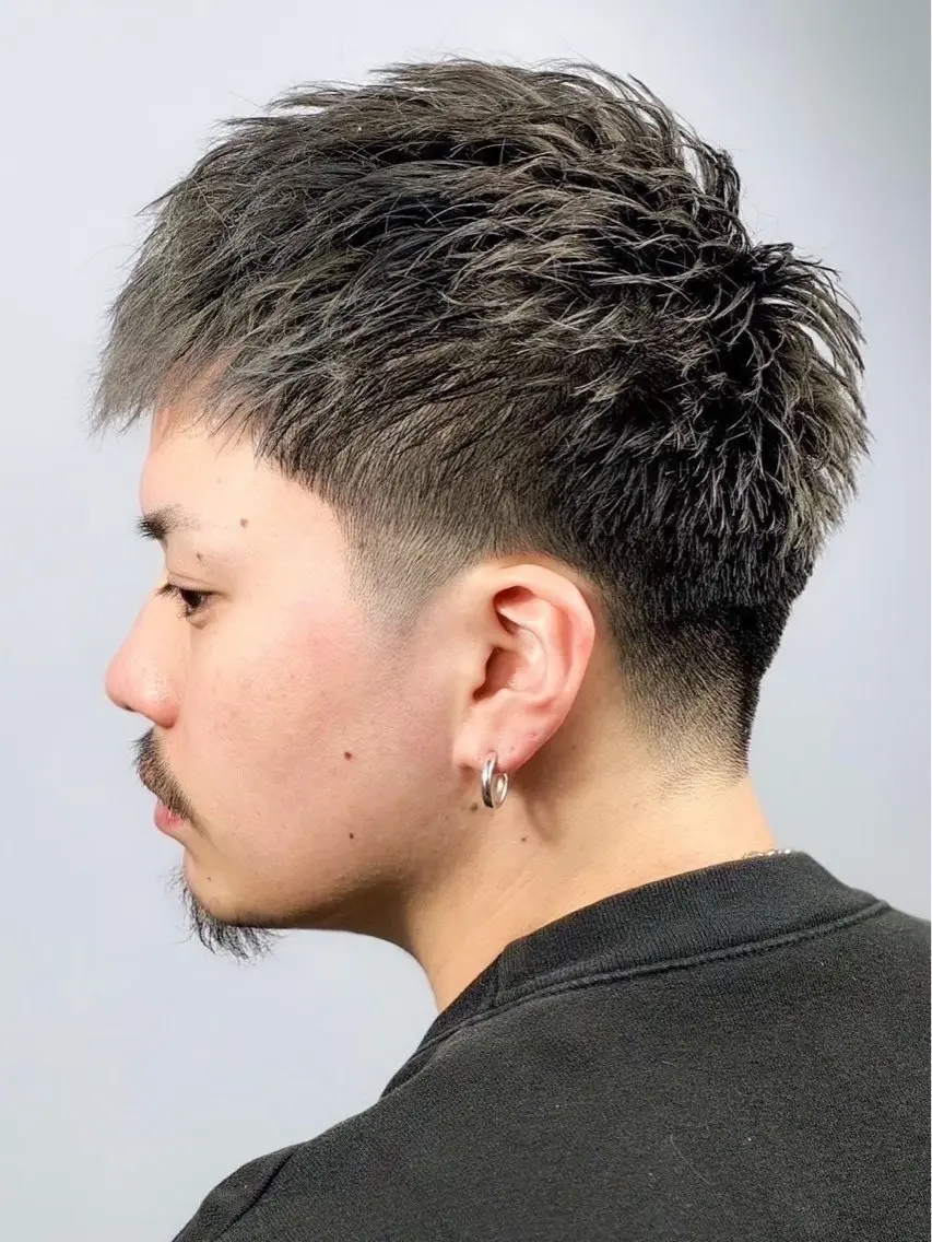 ショート メンズ フェード×パーマ 🌟れな🌟のヘアスタイル