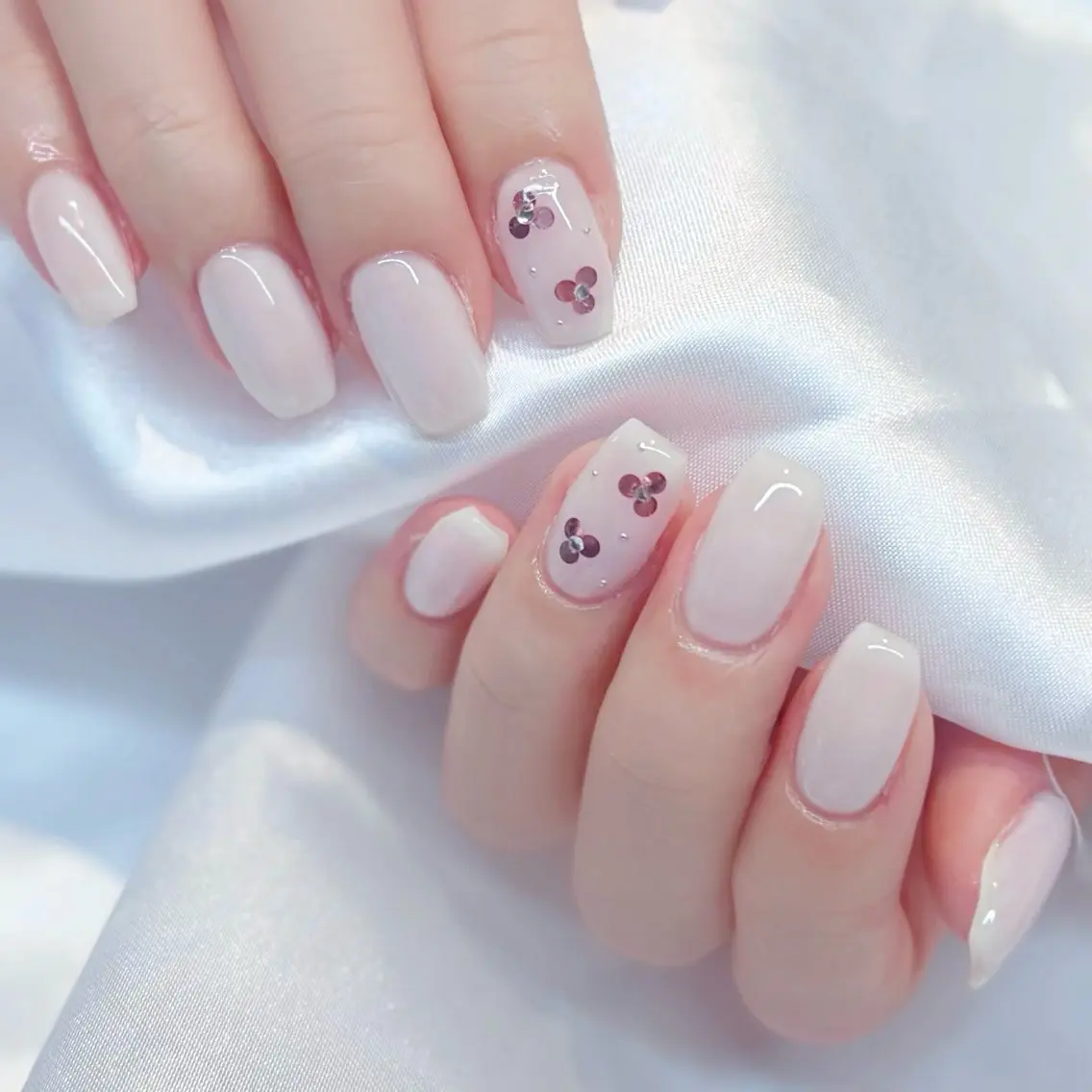 ネイル 韓国ネイル ピンク 春ネイル ハンドネイル Keli Nail 難波のネイルデザイン