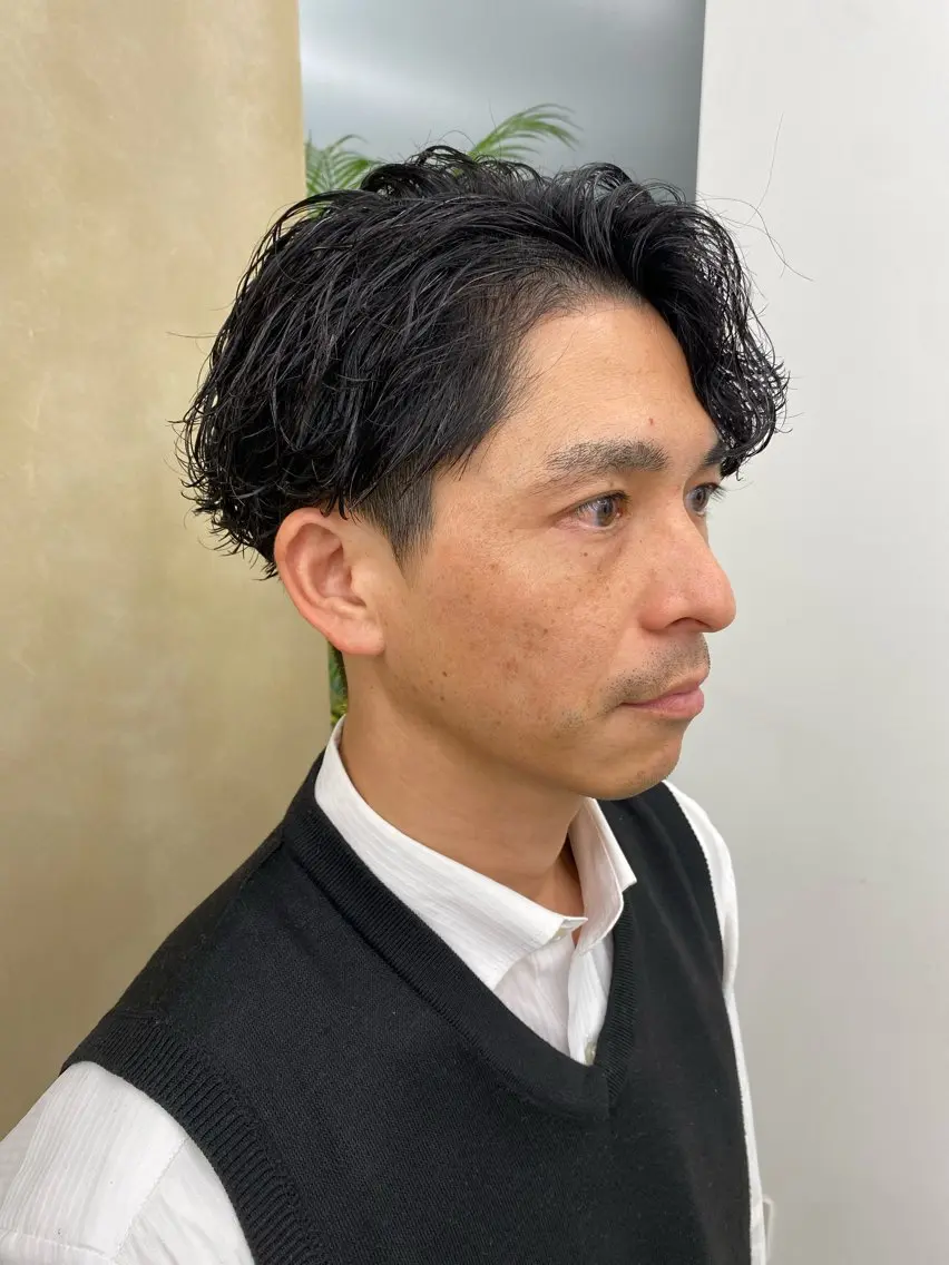 パーマ メンズ メンズパーマ 波巻きパーマ 名古屋/ショート /縮毛矯正のヘアスタイル