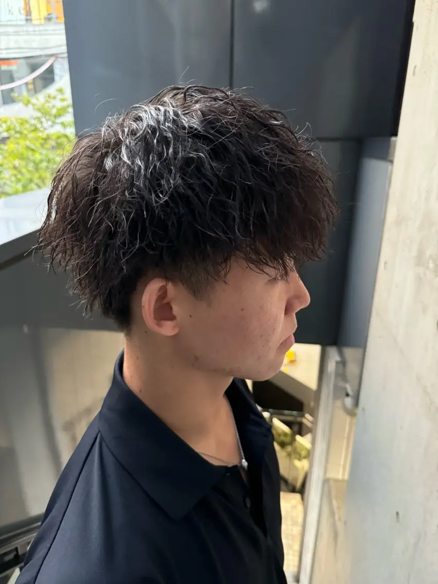 パーマ メンズ カット パーマ 河野 悠のヘアスタイル