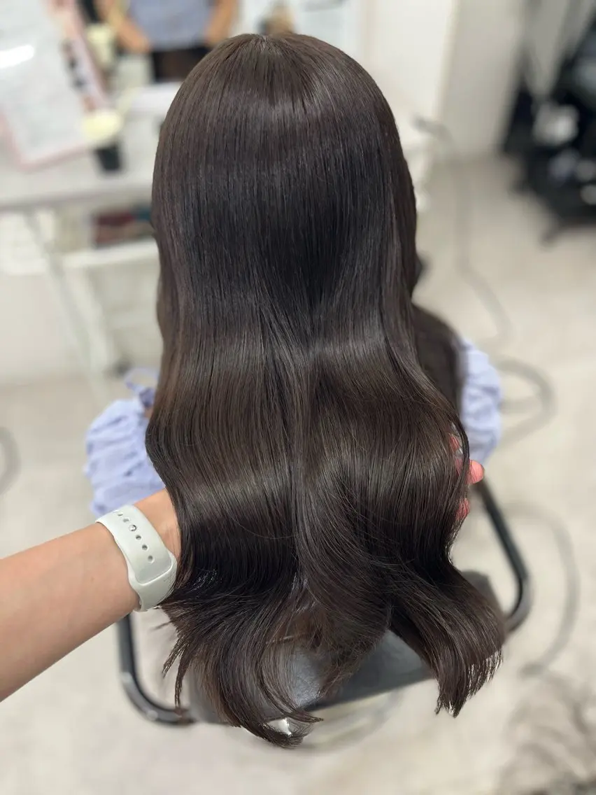 ロング カラー ブラウンカラー カット ヘアカラー トリートメント 🫧ぷる艶カラー🫧 Yuubi🦩のヘアスタイル