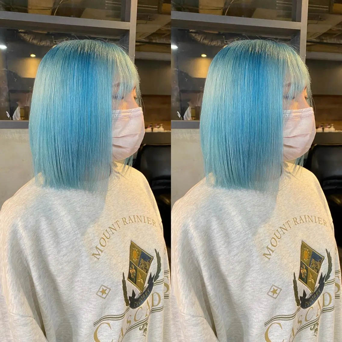 ミディアム カラー ヘアカラー トリートメント yoriダブルカラー 代表すがわらのヘアスタイル