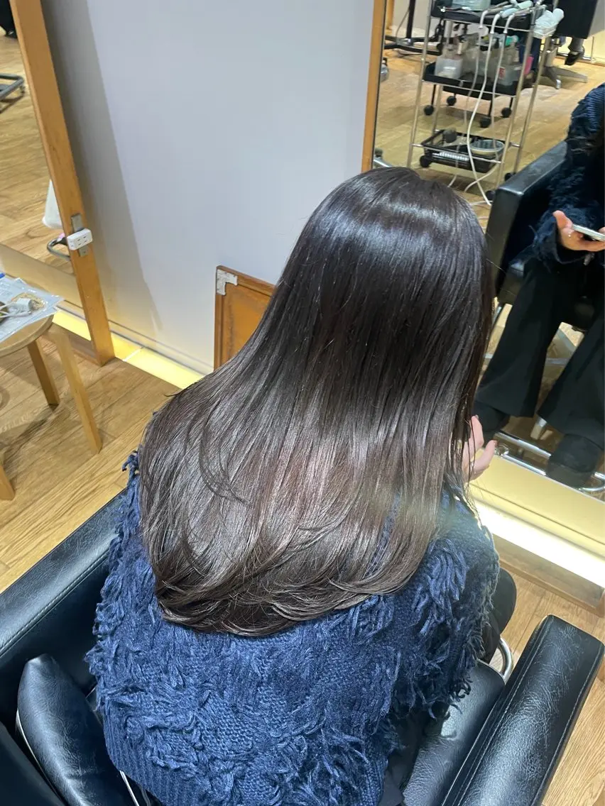セミロング カラー レイヤーカット カット ヘアカラー トリートメント 縮毛矯正/レイヤー 🌙児玉光瑠のヘアスタイル