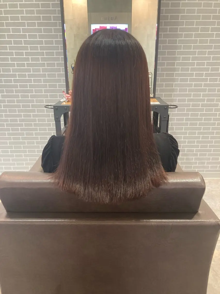 ロング 縮毛矯正 ぱく みやんのヘアスタイル