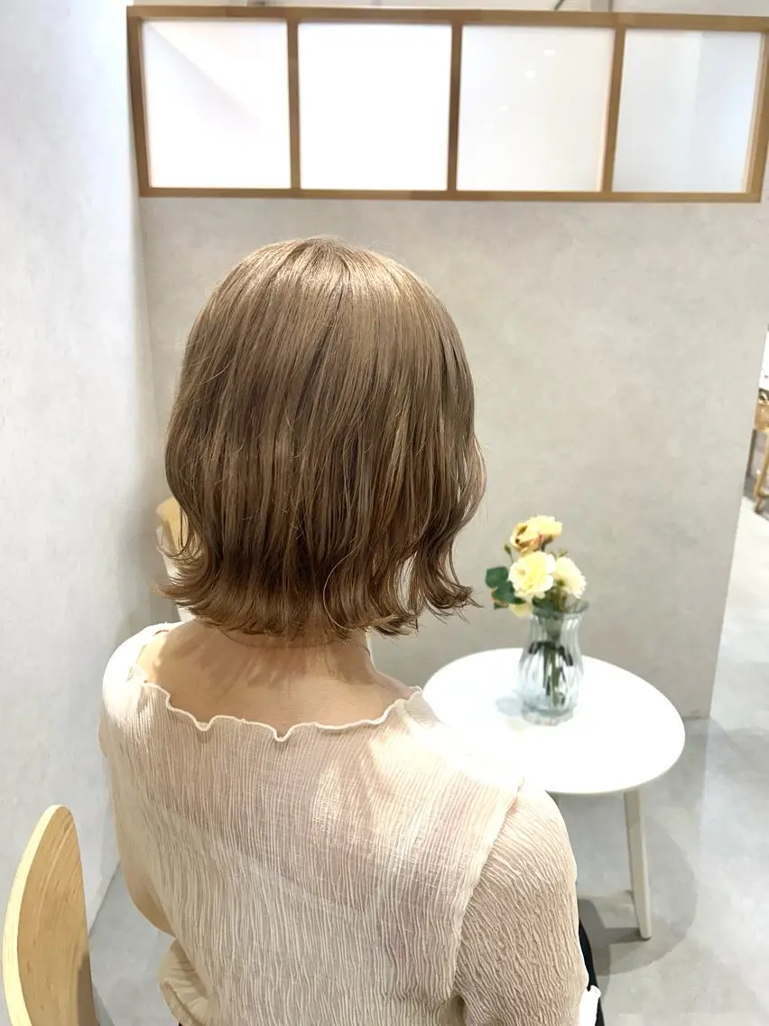 ミディアム Mao 🎀bob Oliveカラー🌿のヘアスタイル