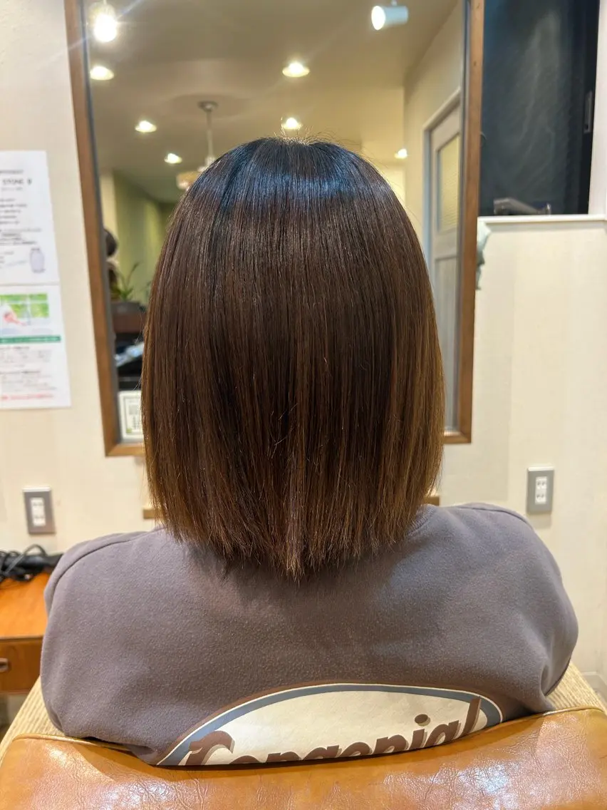 ミディアム 縮毛矯正 宇野井 勝太のヘアスタイル