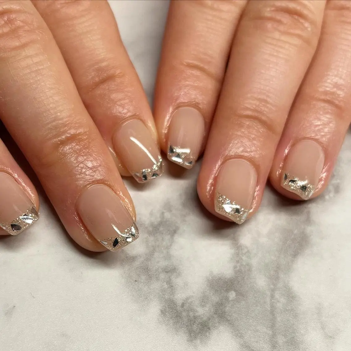 ネイル フレンチネイル ガラスフレンチ 587nail *のネイルデザイン