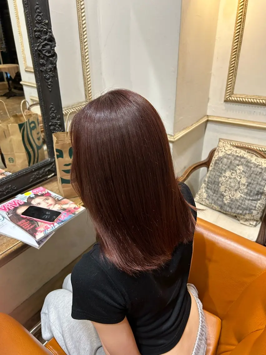ブリーチなしダブルカラー(透明感カラー)の写真