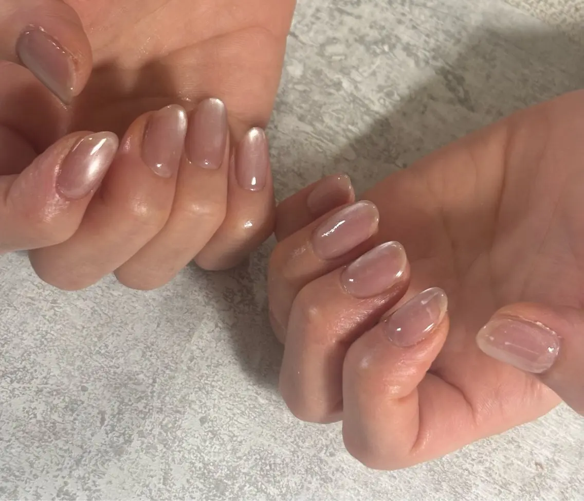 ネイル オーロラネイル フットネイル フレンチネイル ジェルネイル マグネットネイル ハンドネイル kiki nail たまプラーザのネイルデザイン