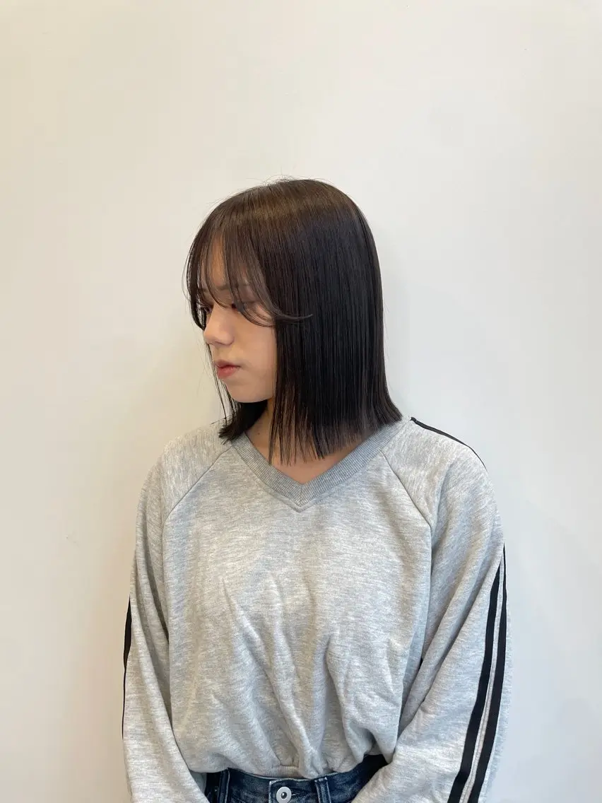 セミロング カラー カット ヘアカラー ナチュラルカラー 児玉優香のヘアスタイル