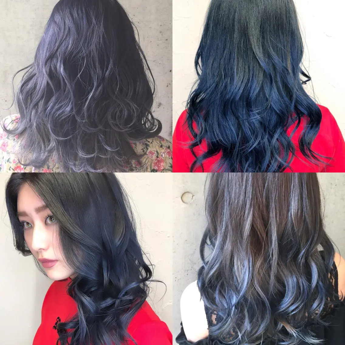 ロング カラー ブルーカラー ネイビーカラー 髪質改善/レイヤー ストウシンゴのヘアスタイル