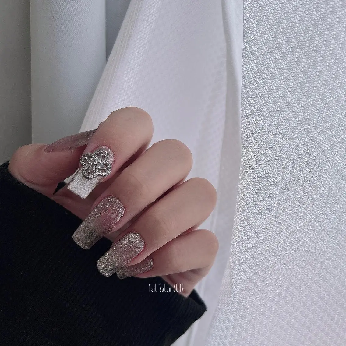 ネイル マグネットネイル マグネットワンカラー ワンカラーネイル ワンホンネイル nonnail HINAのネイルデザイン