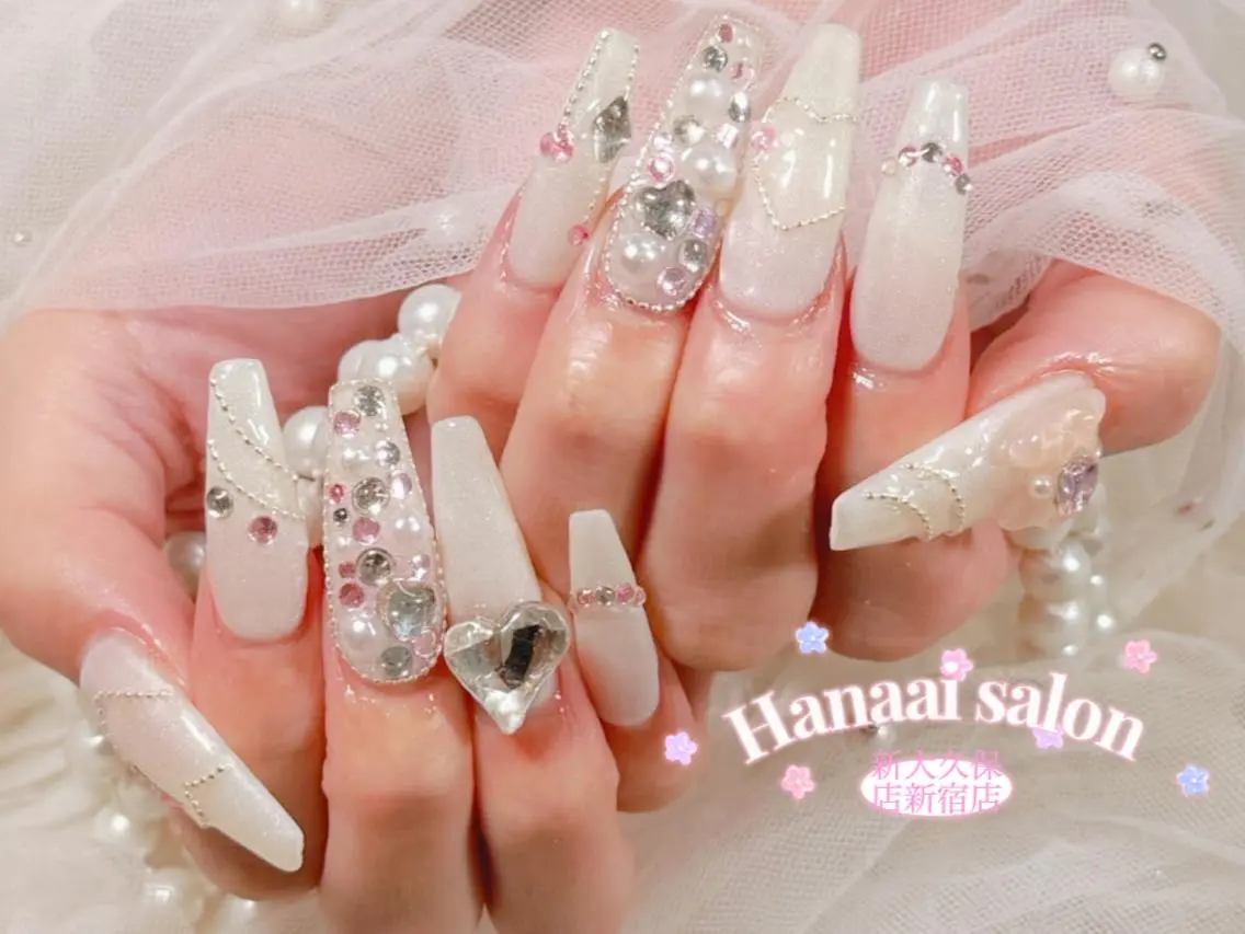 ネイル チークネイル フレンチネイル ジェルネイル ガラスフレンチ 韓国ネイル ハンドネイル hanaai salon cocoのネイルデザイン