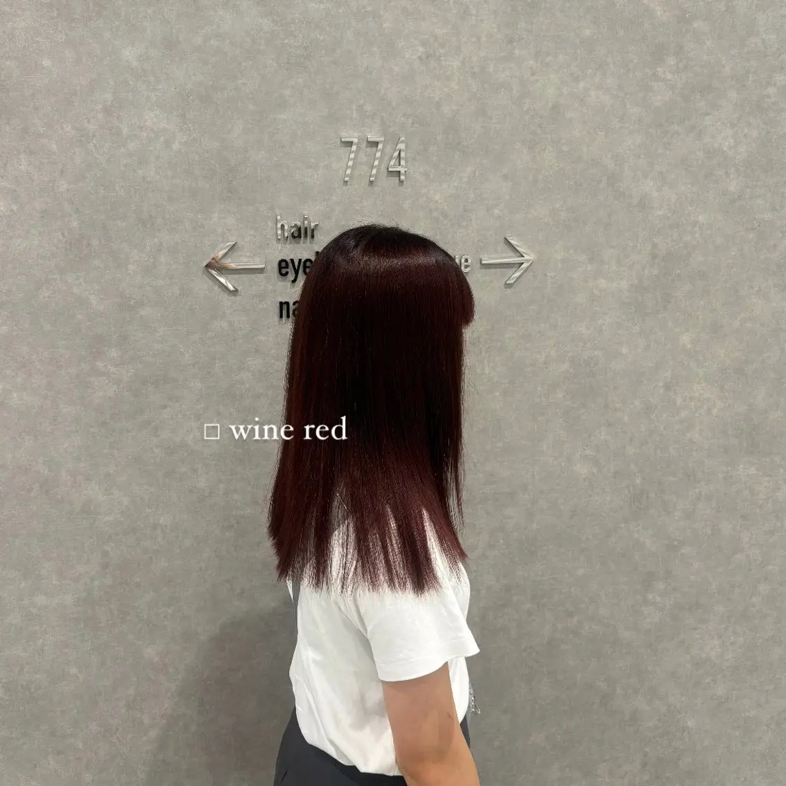 セミロング カラー ブリーチ ブリーチなしカラー レッドカラー miho 【HAIR774】のヘアスタイル