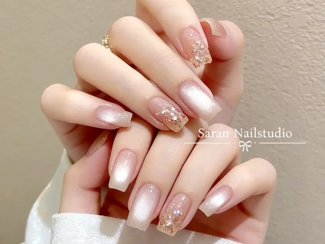 ネイル チークネイル 長さ出し フットネイル フレンチネイル ジェルネイル ハンドネイル Saran Nailstudioのネイルデザイン