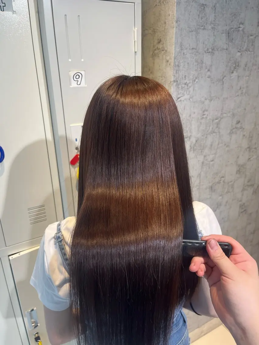 ミディアム カラー ヘアカラー トリートメント ✨髪質改善カラー✨ ななみのヘアスタイル