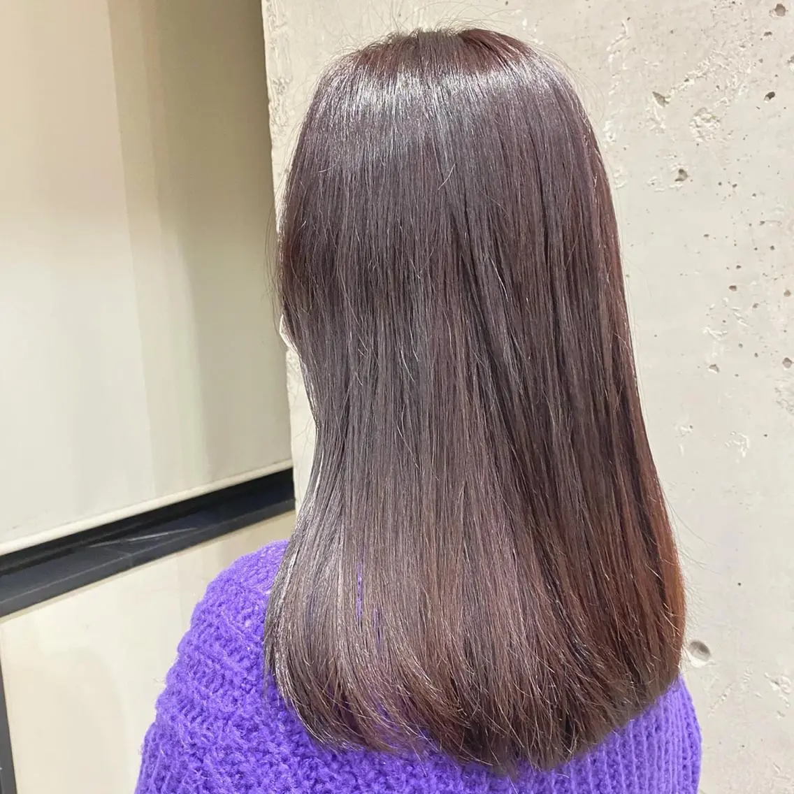 セミロング 地毛風縮毛矯正/ コウノリナのヘアスタイル