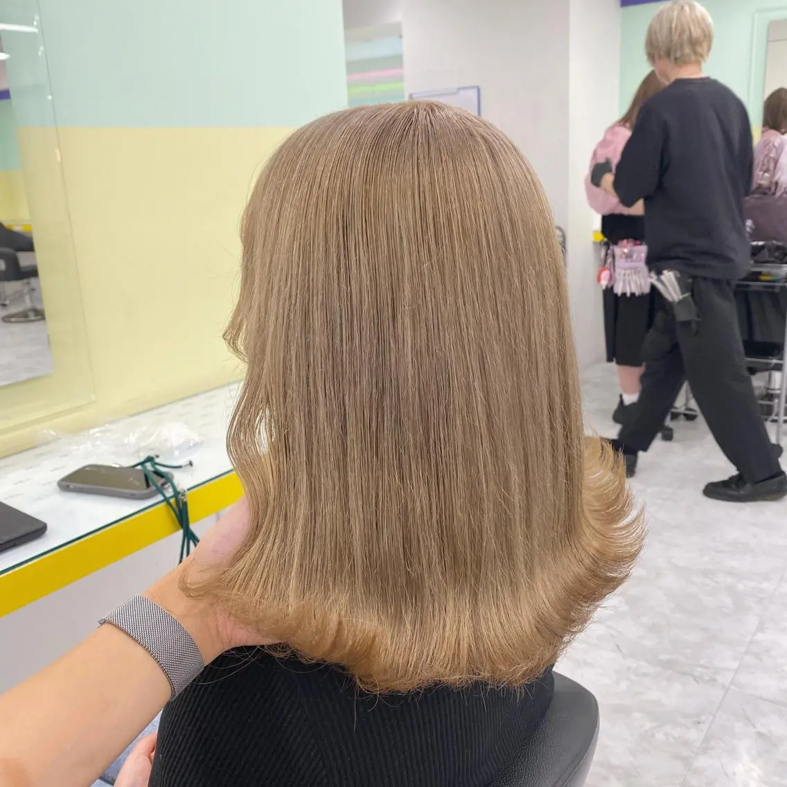 セミロング カラー ヘアカラー トリートメント mai🍑暖色カラー /レイヤー💖のヘアスタイル