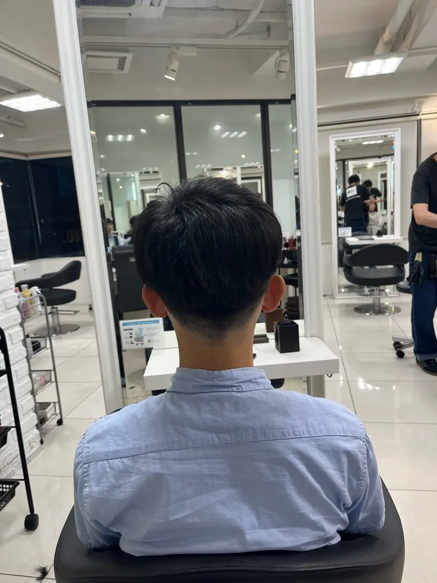 ショート 【シャドウパーマ センターパート】義心のヘアスタイル