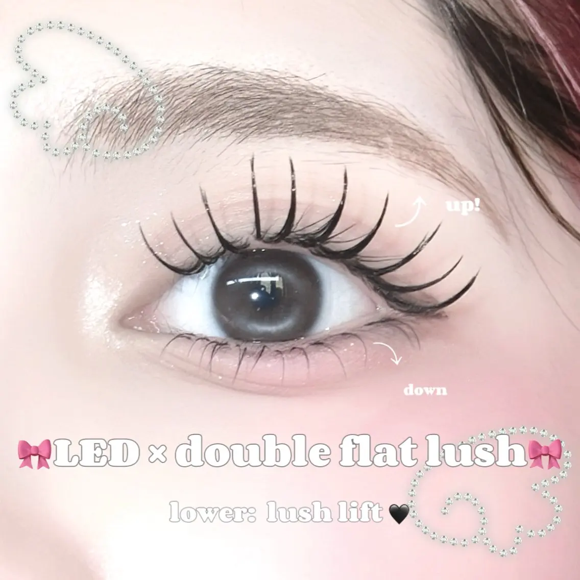 🦢LEDエクパーマ ダブルフラットラッシュ120束[オフ込/束感仕上げ🪽 (29歳以下限定)の写真