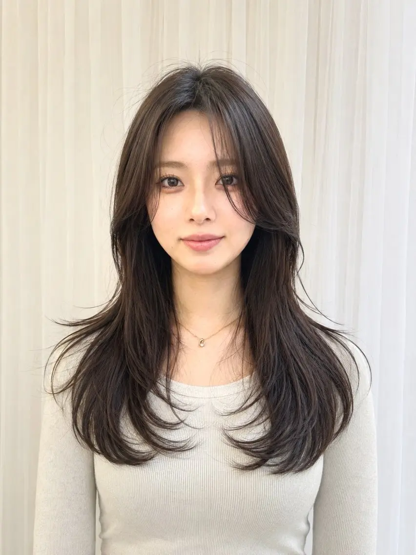ロング カラー カット ヘアカラー トリートメント ヘッドスパ 💎レイヤー/韓国 💎石戸谷のヘアスタイル