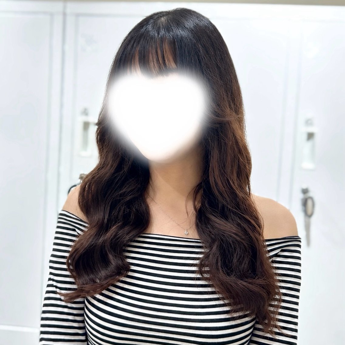 ロング パーマ カット パーマ 艶髪/韓国風パーマ 矢澤涼夏のヘアスタイル