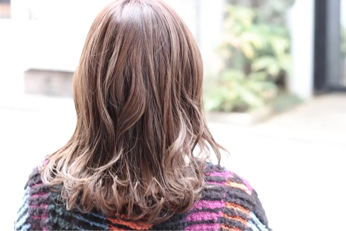 セミロング カラー 川内 政人のヘアスタイル