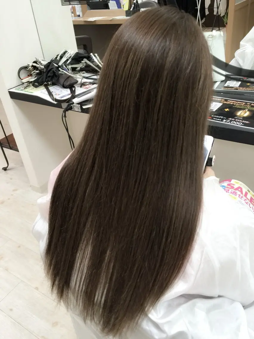 ロング 髪質改善 カット 縮毛矯正 トリートメント Lien 深井店のヘアスタイル