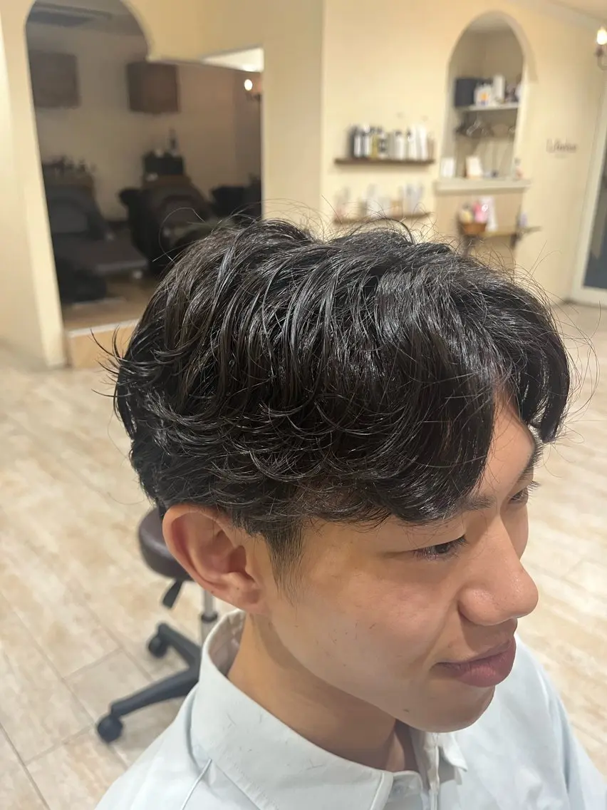 メンズ メンズパーマ カット パーマ ショート、ボブ 縮毛髪質改善ヨウスケのヘアスタイル