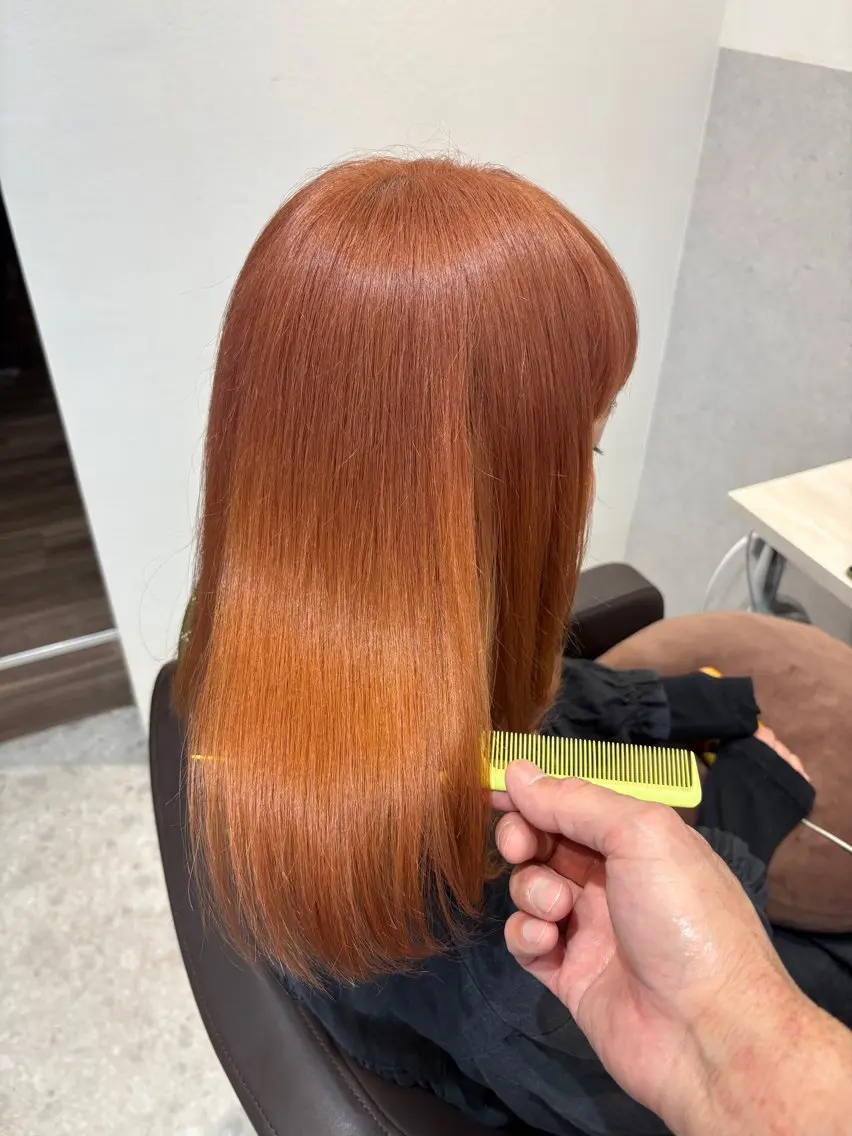 カラー ブリーチ オレンジ ヘアカラー Coup   滝田 聡のヘアスタイル