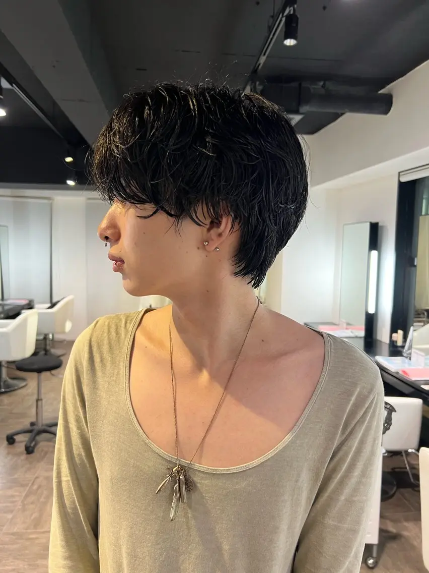 ショート パーマ メンズ カット パーマ SHU|レイヤー カット/パーマのヘアスタイル