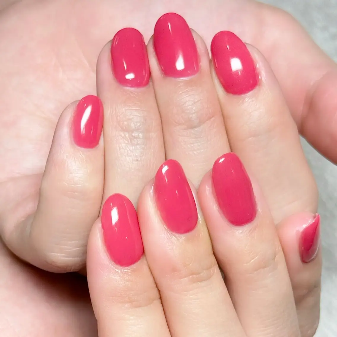 ネイル ワンカラーネイル ピンク ハンドネイル Wakana .Sのネイルデザイン