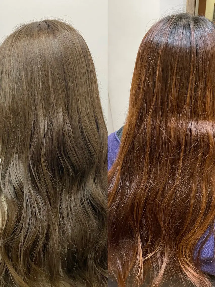 カラー ブリーチ 透明感カラー ヘアカラー 横田 愛梨のヘアスタイル