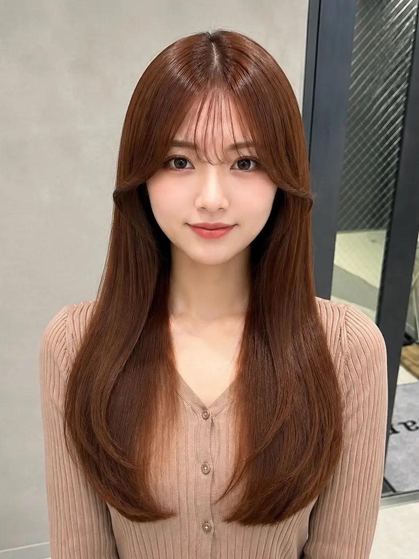 ロング カラー ベージュカラー ヘアカラー トリートメント うる艶カラー 顔周りカット♡ikuのヘアスタイル