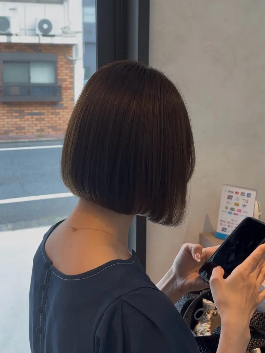 ショート ボブ カット 藤井 楓のヘアスタイル