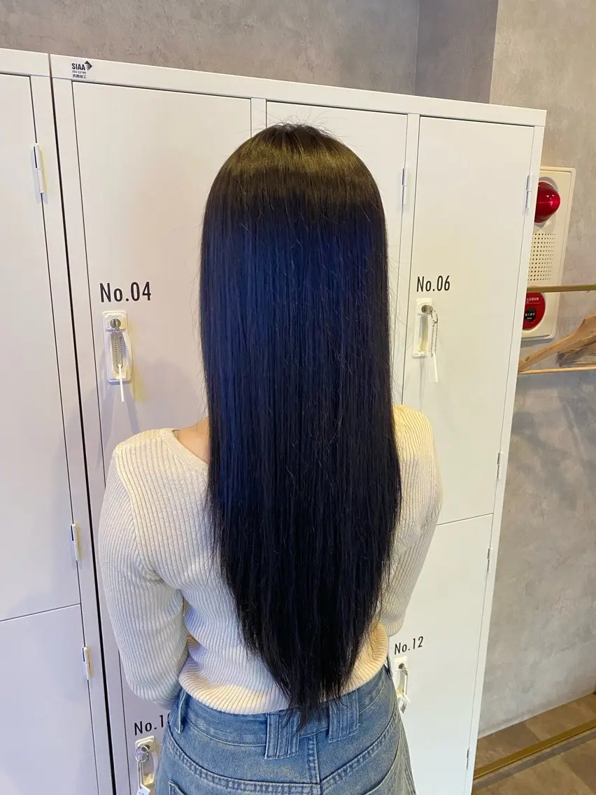 ロング ロング 縮毛矯正 吉田 恋々音のヘアスタイル