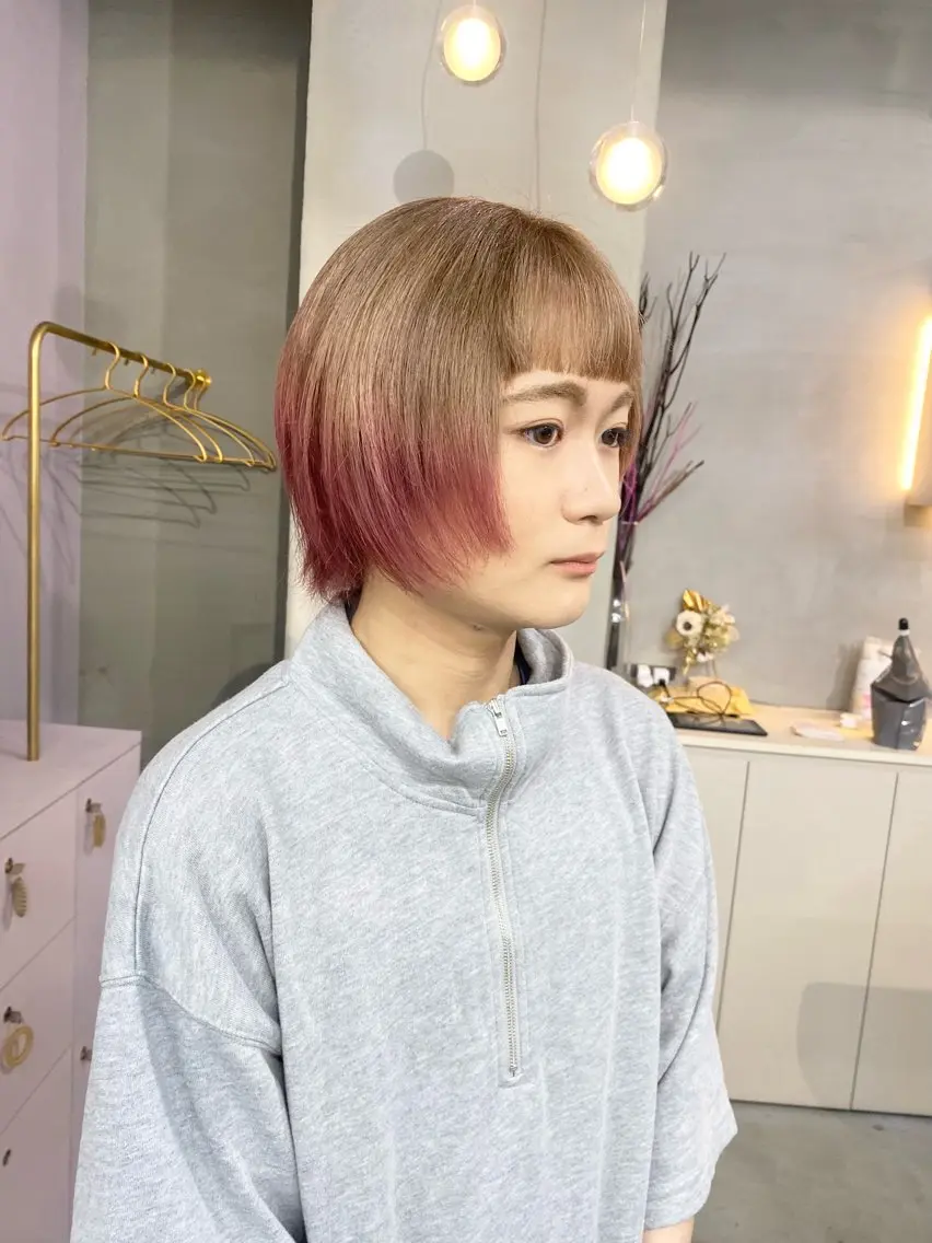 ショート カラー メンズ ヘアカラー 前橋 姫奈のヘアスタイル