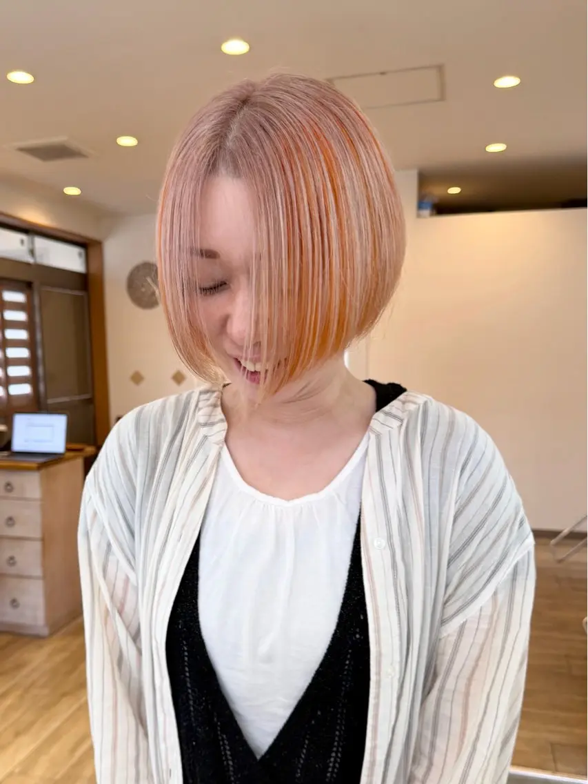 カラー ンジハ えみのヘアスタイル