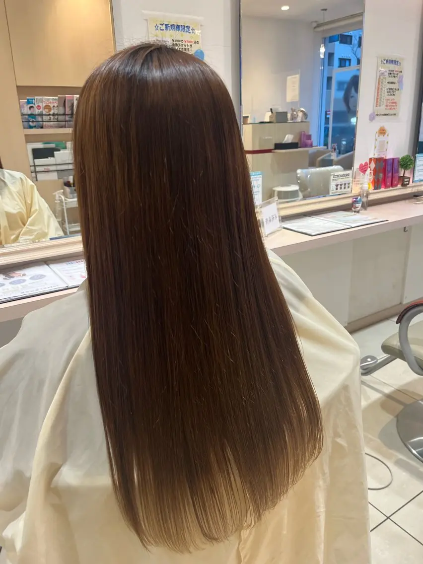 ロング 縮毛矯正 トリートメント 🪽羽エク/Ash 店長/折目奈央🪽のヘアスタイル
