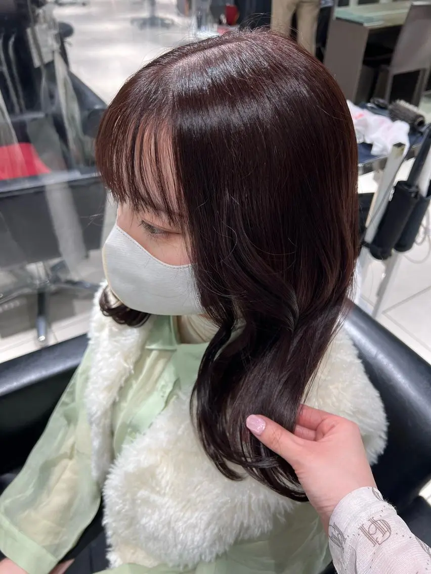 【透明感カラー】＋【自社開発髪質改善トリートメント】のセットメニューです☺️💞の写真