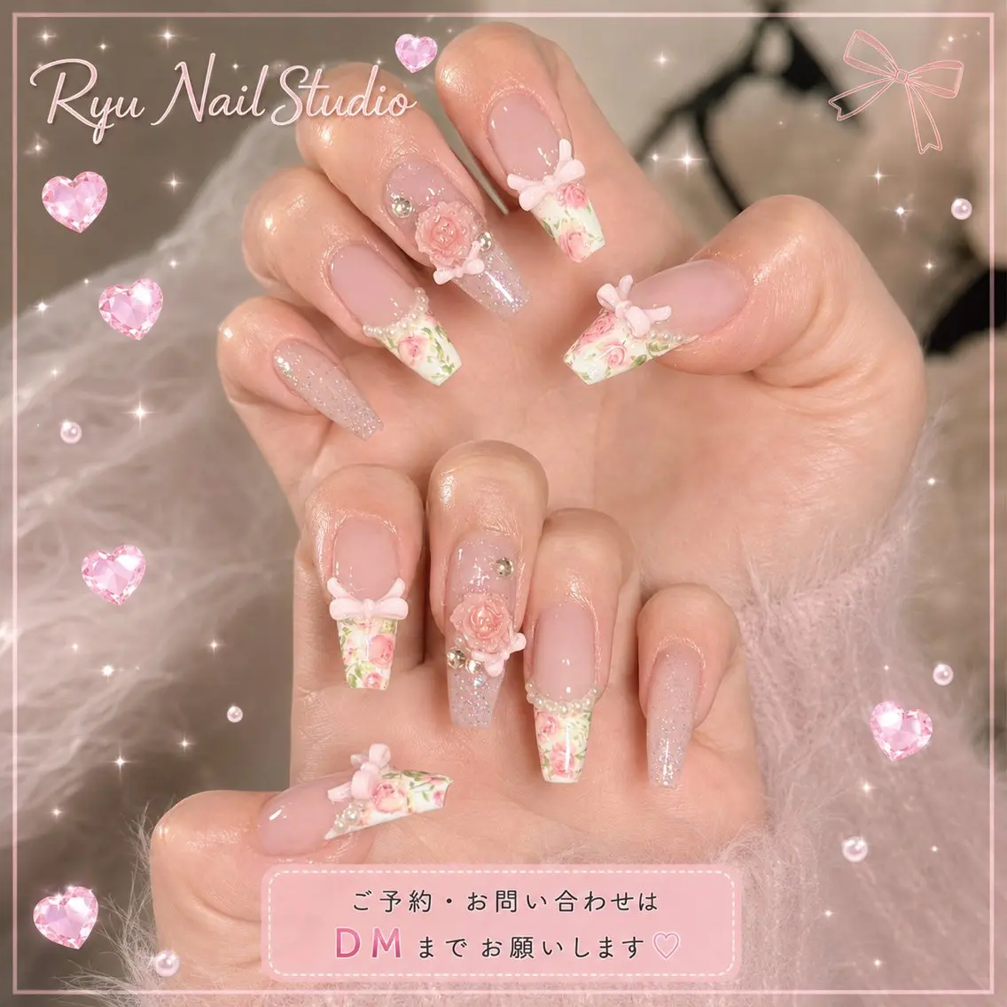 ネイル アートネイル ジェルネイル グラデーション マグネットネイル ニュアンスネイル ハンドネイル Ryu nail studioのネイルデザイン
