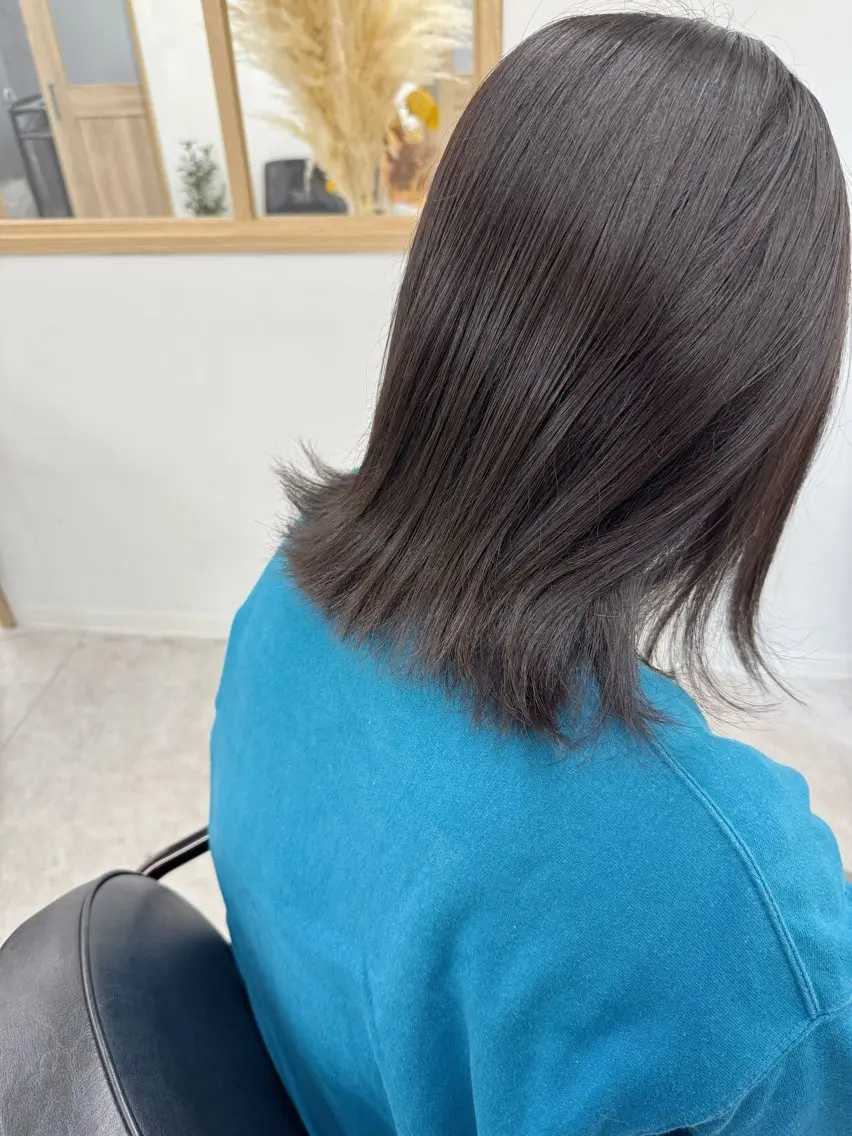 ミディアム カラー グレージュ 髪質改善 縮毛矯正×髪質改善 店長　DAITOのヘアスタイル