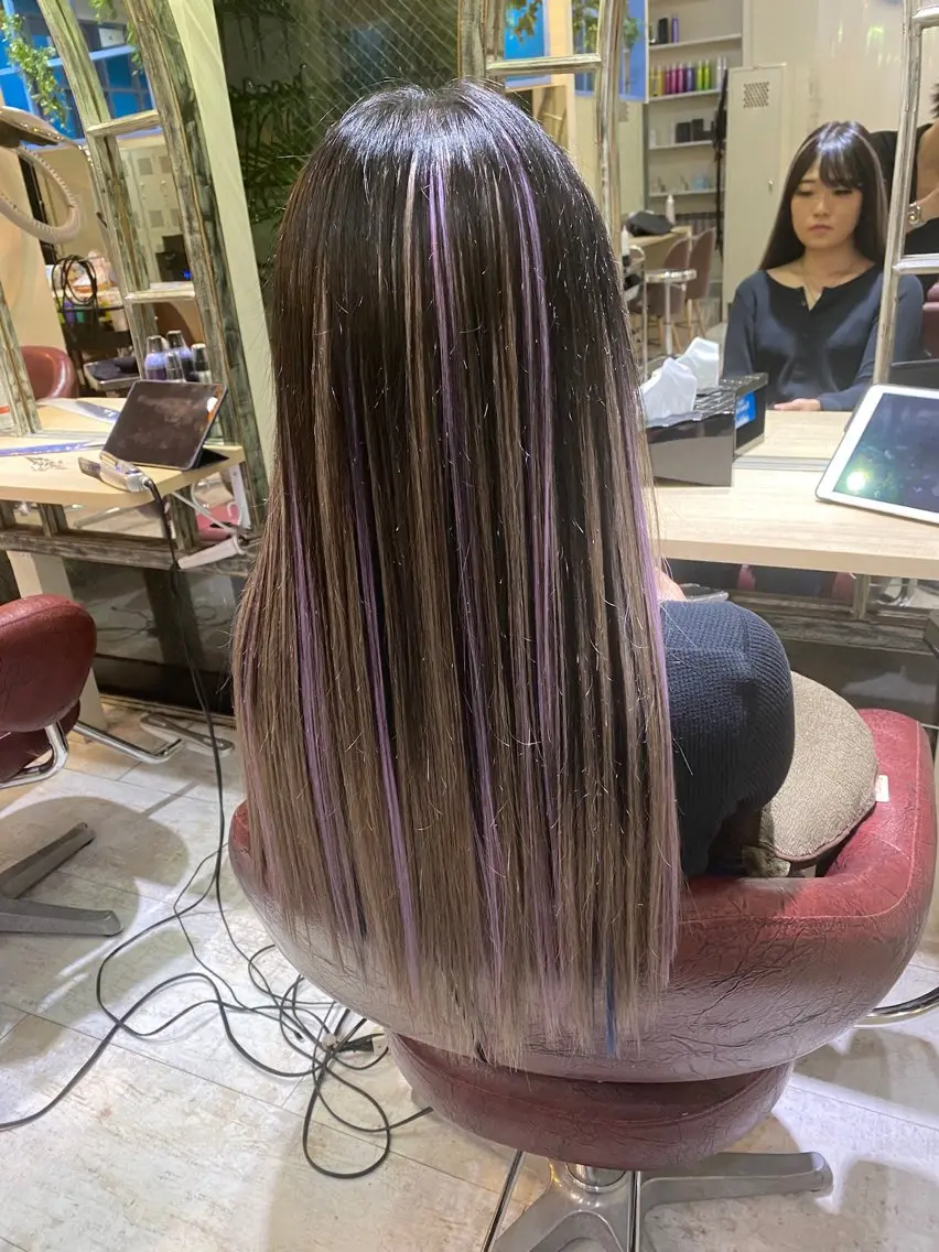 ロング カラー カット エクステ ‼️最新ハネエクステ 原宿のヘアスタイル